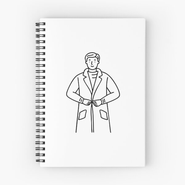 Item preview, A person buttoning up an overcoat on a windy street designed and sold by rasagamastore.