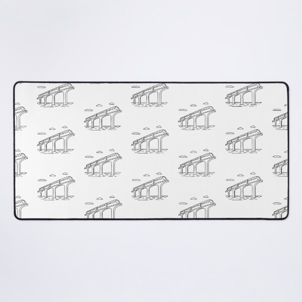 Item preview, A train moving on an overpass bridge over a river designed and sold by rasagamastore.