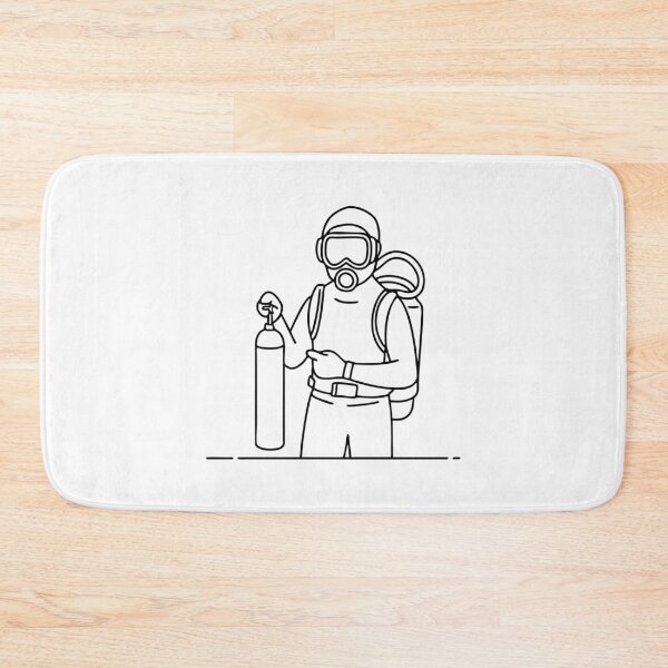 Item preview, A diver adjusting an oxygen cylinder before diving designed and sold by rasagamastore.