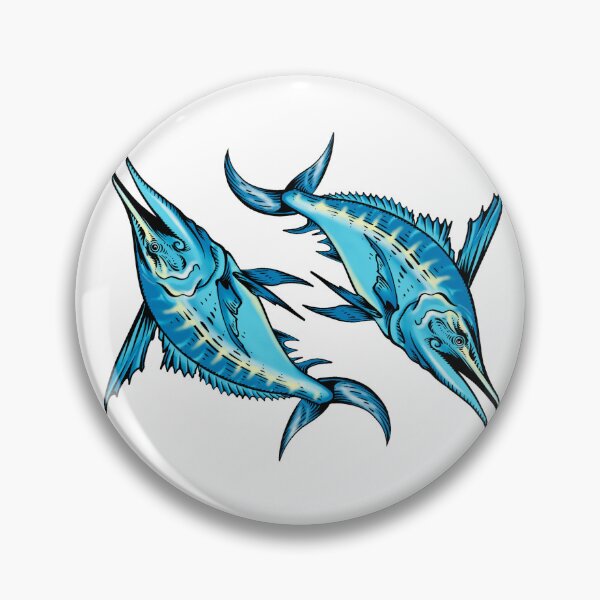 Item preview, Blue Marlin Illustration – Vintage Fishing Art, Ocean Fish Graphic Design, Nautical Decor designed and sold by MinoryaArt.