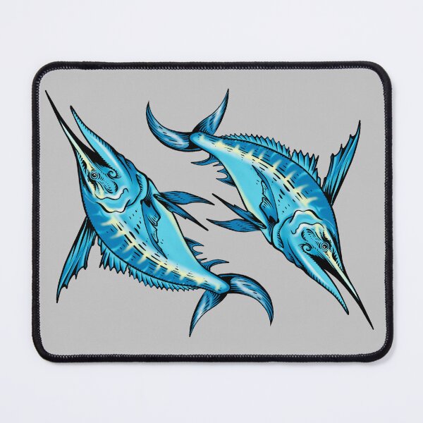 Item preview, Blue Marlin Illustration – Vintage Fishing Art, Ocean Fish Graphic Design, Nautical Decor designed and sold by MinoryaArt.