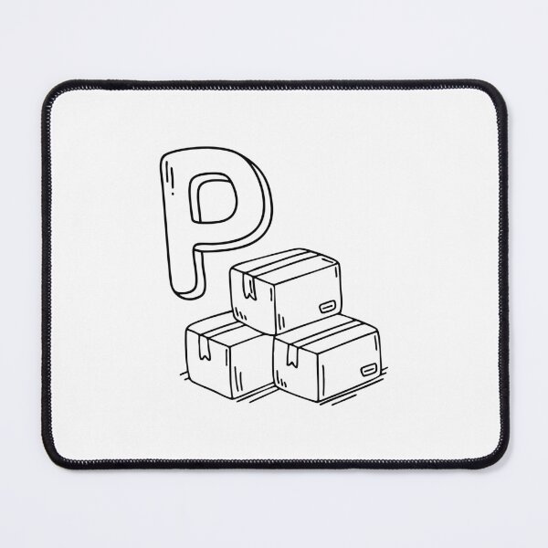 Item preview, An illustration of letter P stand for package designed and sold by rasagamastore.