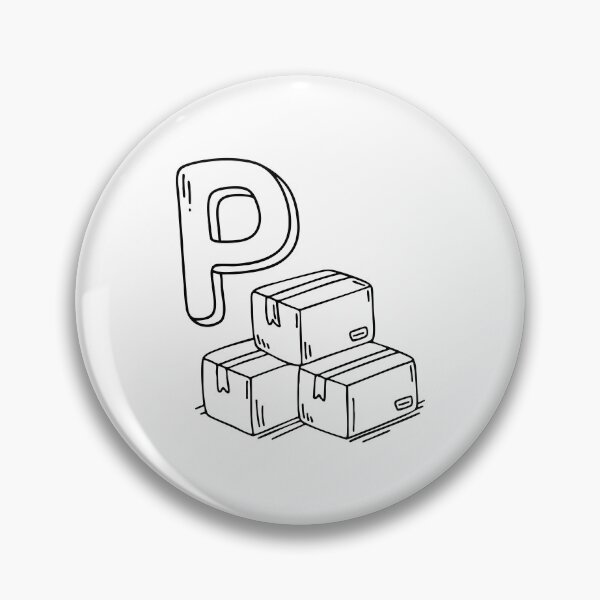 Item preview, An illustration of letter P stand for package designed and sold by rasagamastore.