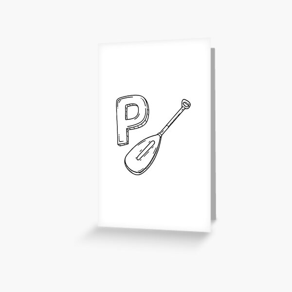 Item preview, An illustration of letter P stand for paddle designed and sold by rasagamastore.