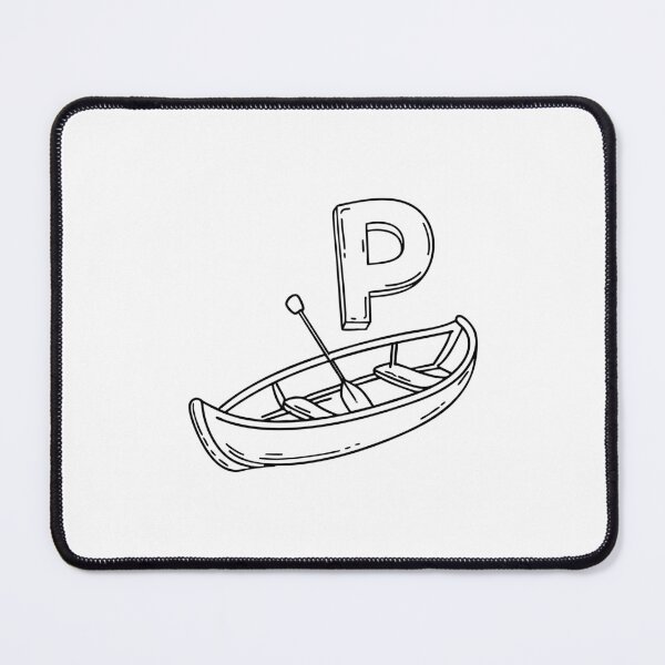 Item preview, An illustration of letter P stand for paddleboat designed and sold by rasagamastore.