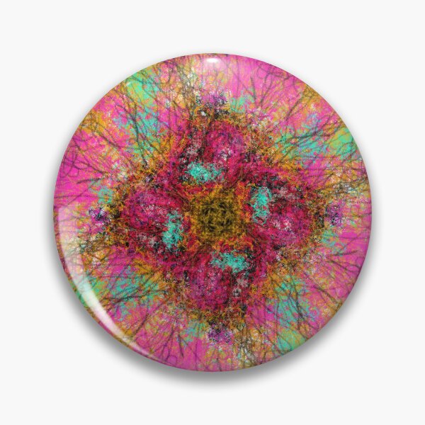 Item preview, Brilliant Flower in Aqua-Blue and Pink with Gold Accent designed and sold by Jessielee72.