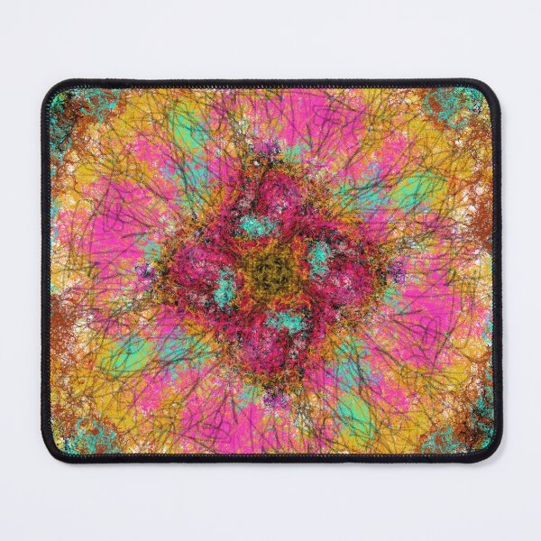 Item preview, Brilliant Flower in Aqua-Blue and Pink with Gold Accent designed and sold by Jessielee72.