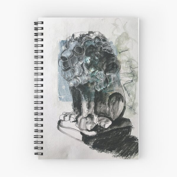 Item preview, The Garden Lion - expressive drawing designed and sold by SarahRussellArt.