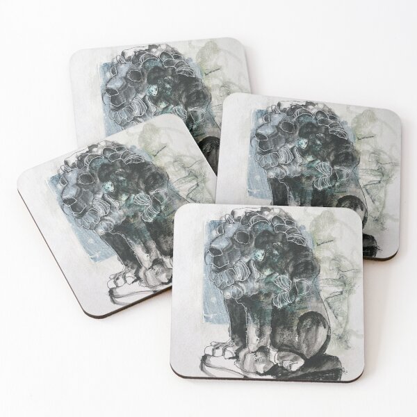 Item preview, The Garden Lion - expressive drawing designed and sold by SarahRussellArt.