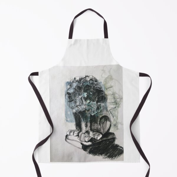 Item preview, The Garden Lion - expressive drawing designed and sold by SarahRussellArt.