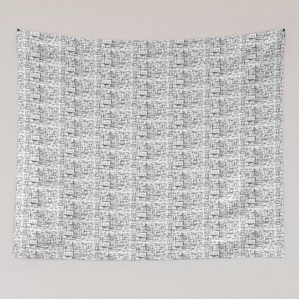 Item preview, Black squares on a white background designed and sold by RebCreat.