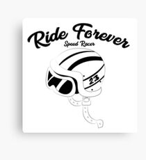 Retro motorcycle helmet Canvas Print