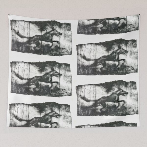 Item preview, Running Hound - Expressive Drawing designed and sold by SarahRussellArt.