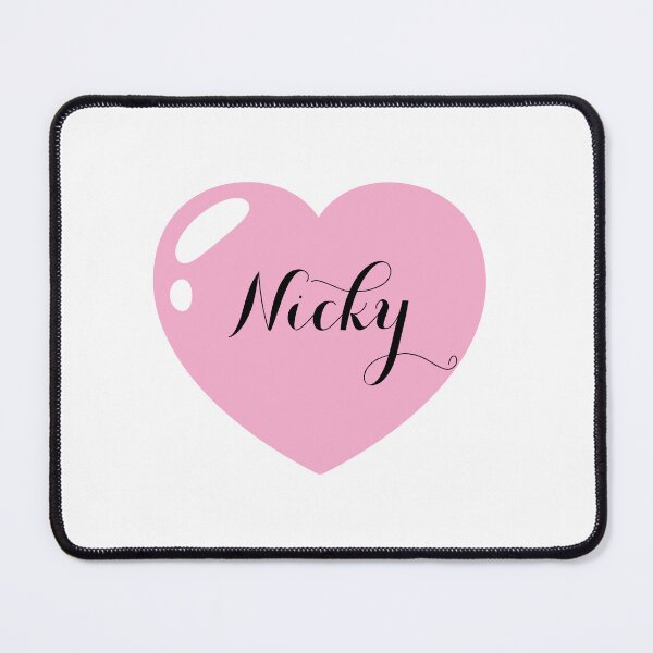 Item preview, Nicky Name with Pink Heart designed and sold by Artbymonika.