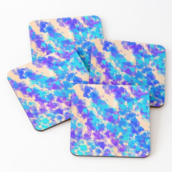 Item preview, Mystic Petal Rain – Abstract Dreamscape in Blue and Violet designed and sold by Tem‑Tip of pen.