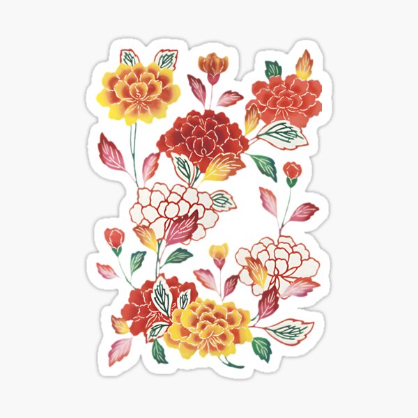 Item preview, Red Poppies, Illustration Sticker designed and sold by BASFARFASHION.
