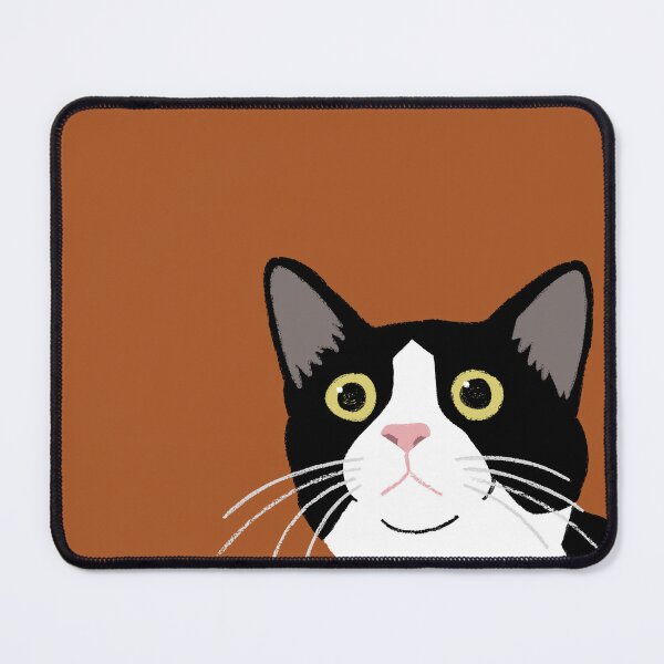 Item preview, Bright-Eyed Tuxedo Cat Close-Up designed and sold by Gumigrida.