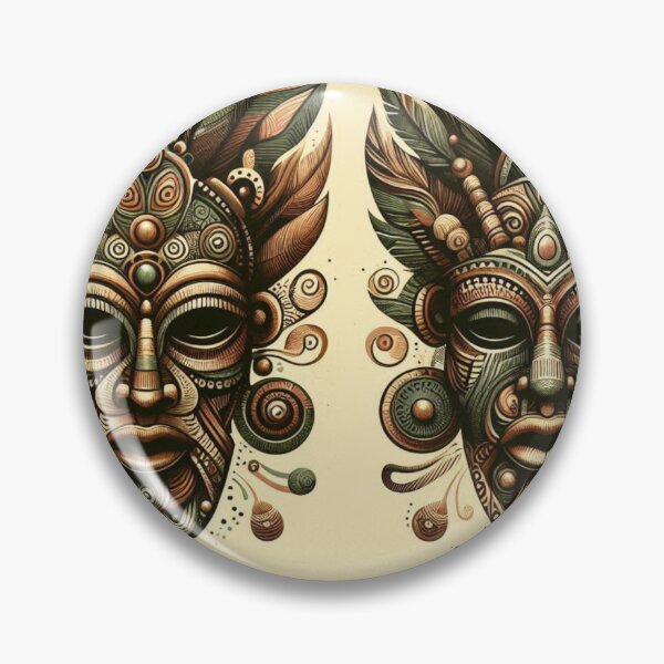 Item preview, Vintage African Tribal Mask designed and sold by PrintAfricanArt.