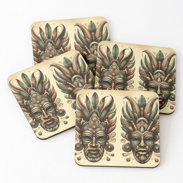 Item preview, Vintage African Tribal Mask designed and sold by PrintAfricanArt.