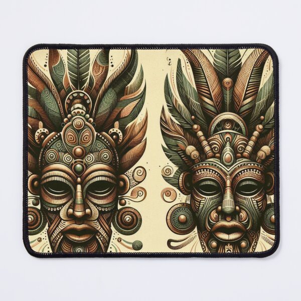 Item preview, Vintage African Tribal Mask designed and sold by PrintAfricanArt.