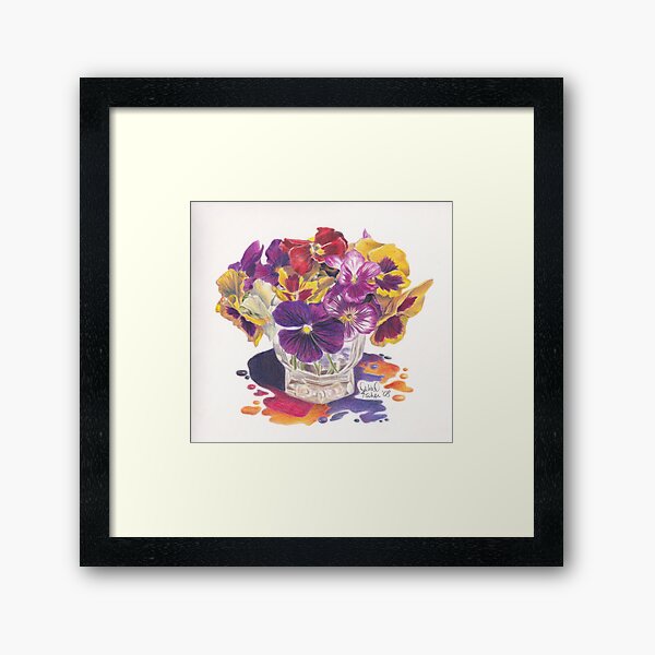 Pansy Color Splash Framed Art Print