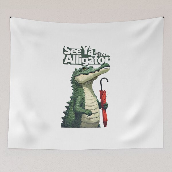 Item preview, Dapper Gator - Urban Alligator with Umbrella designed and sold by ArtisticDesignsbyLinda.
