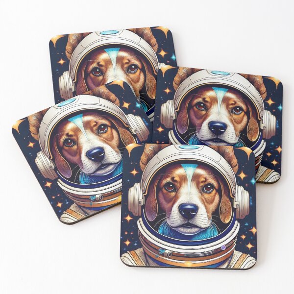 Item preview, Astro Dog in Helmet designed and sold by CosmoDigitally.