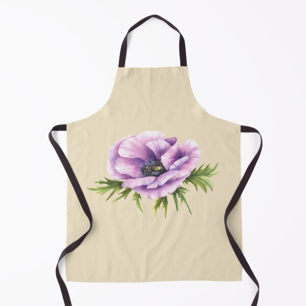 Item preview, Anemone flowers with leaves. Watercolor Purple pink blooming bud sticker designed and sold by BartolArt.