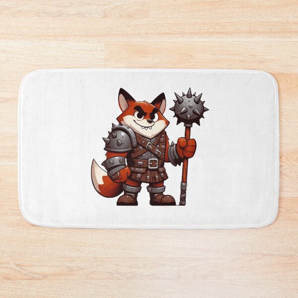 Item preview, Russet Fox Ogre – Cartoon Fantasy Animal with Spiked Mace and Leather Armor designed and sold by Confuzz1ed.