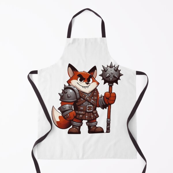 Item preview, Russet Fox Ogre – Cartoon Fantasy Animal with Spiked Mace and Leather Armor designed and sold by Confuzz1ed.