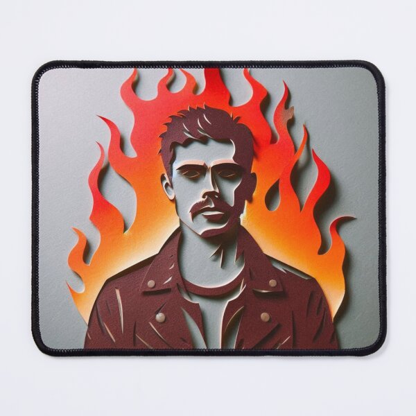 Item preview, Burning Identity – Paper Cutout of a Man with Scorched Edges designed and sold by ashokreddy343.