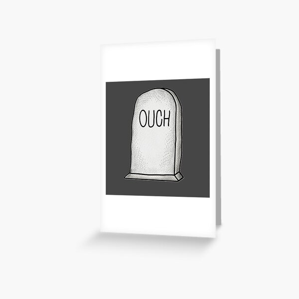 Item preview, "Ouch" Tombstone designed and sold by ZakAlsoDraws.