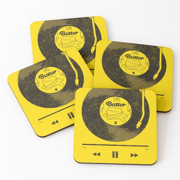 Item preview, BTS Smooth Like Butter - Retro Vinyl Design designed and sold by doodlepopdesign.