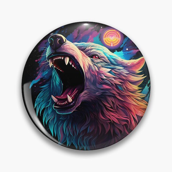 Item preview, Neon Alpha Wolf: Cosmic Fury designed and sold by Amr Siam.