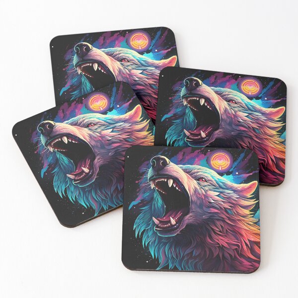 Item preview, Neon Alpha Wolf: Cosmic Fury designed and sold by Amr Siam.