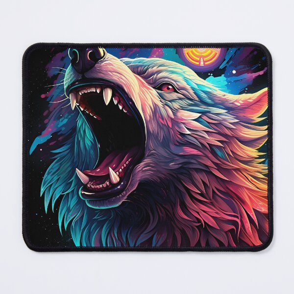 Item preview, Neon Alpha Wolf: Cosmic Fury designed and sold by Amr Siam.
