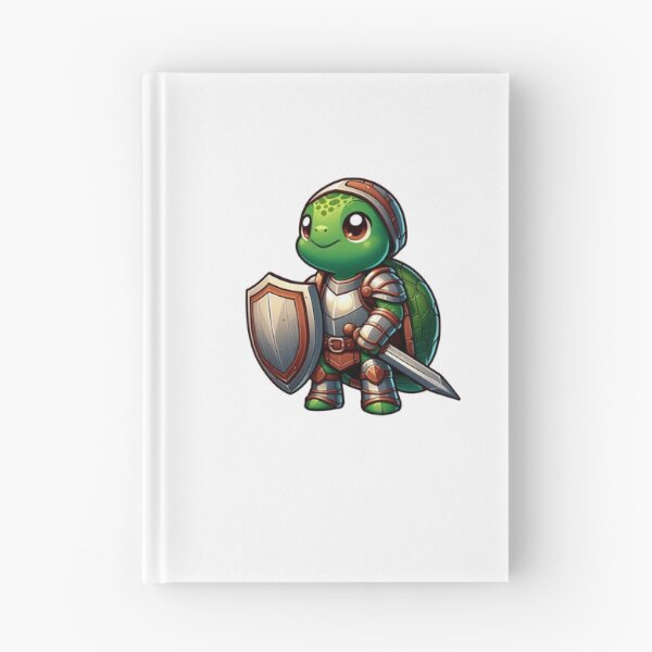 Item preview, Forest Green Turtle Knight – Cartoon Fantasy Animal with Bronze Armor and Shield designed and sold by Confuzz1ed.