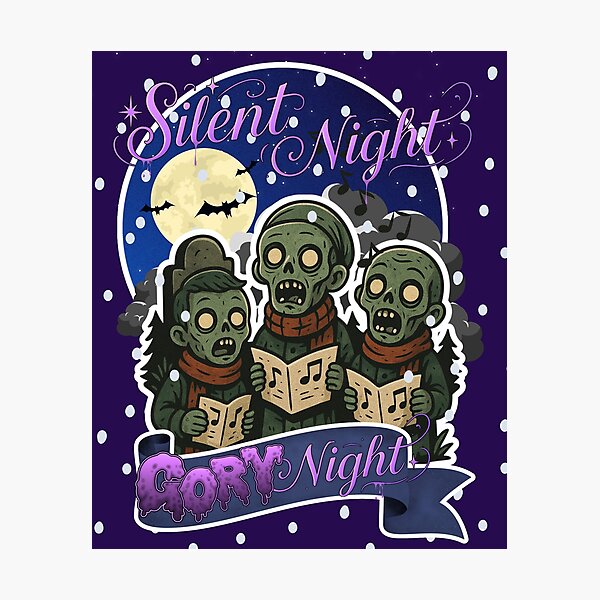 Item preview, Silent Night, Gory Night – Zombie Carolers Tee designed and sold by Tookiester.