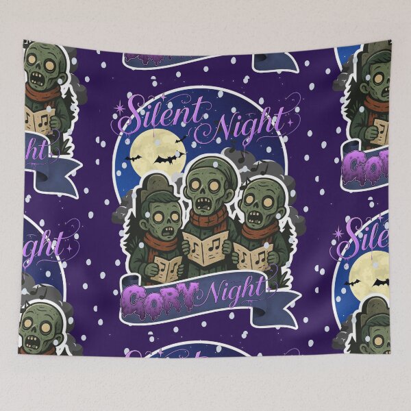 Item preview, Silent Night, Gory Night – Zombie Carolers Tee designed and sold by Tookiester.