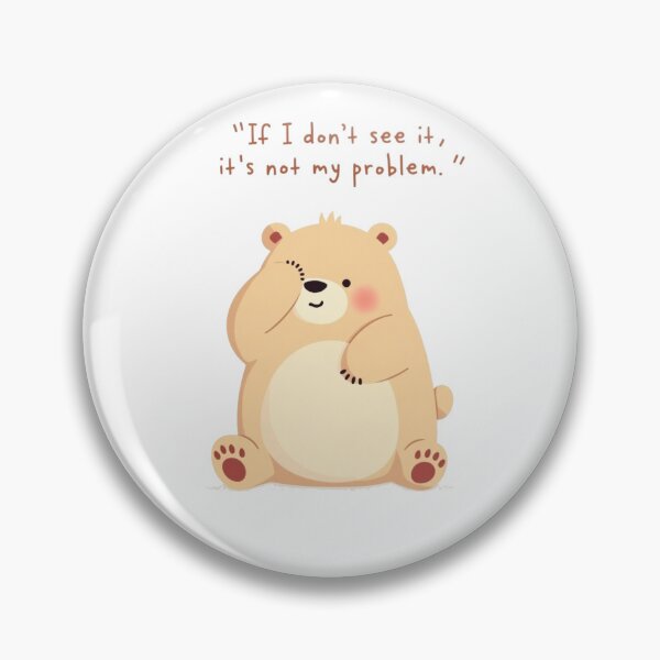 Item preview, Chubby Bear Covering Eyes and Ears designed and sold by ZenAnimal.