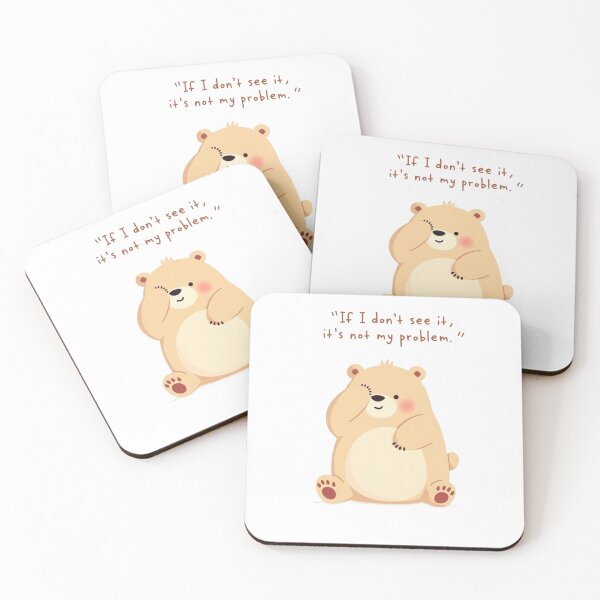 Item preview, Chubby Bear Covering Eyes and Ears designed and sold by ZenAnimal.