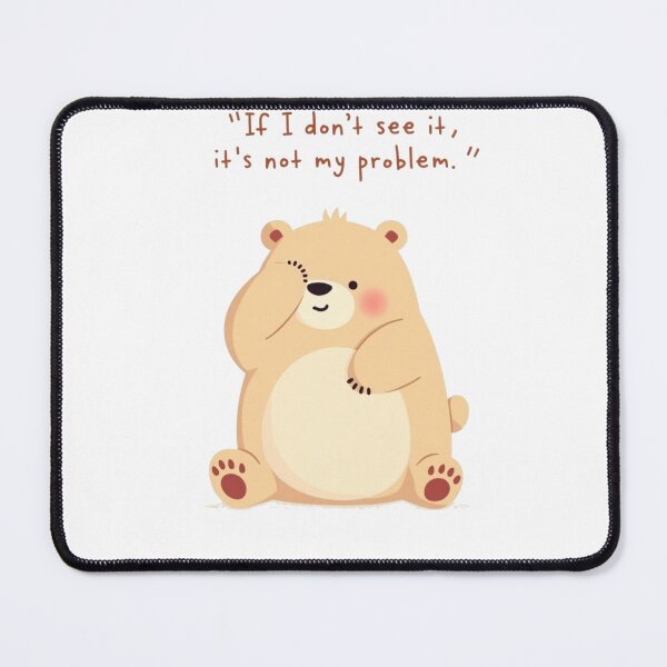 Item preview, Chubby Bear Covering Eyes and Ears designed and sold by ZenAnimal.