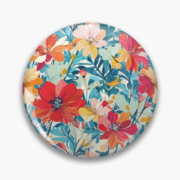 Item preview, Vibrant Floral Pattern Featuring Colorful Blossoms and Foliage designed and sold by CoolPixels.