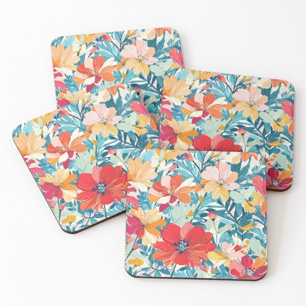 Item preview, Vibrant Floral Pattern Featuring Colorful Blossoms and Foliage designed and sold by CoolPixels.