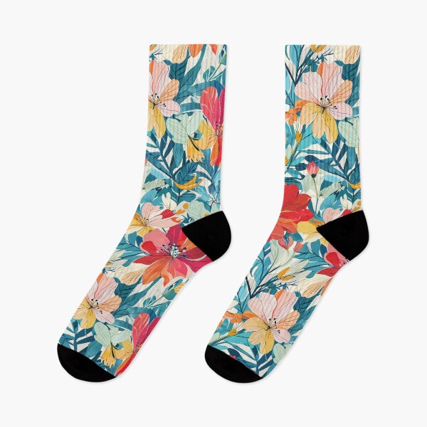 Item preview, Vibrant Floral Pattern Featuring Colorful Blossoms and Foliage designed and sold by CoolPixels.