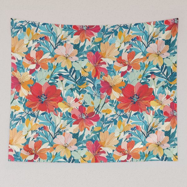 Item preview, Vibrant Floral Pattern Featuring Colorful Blossoms and Foliage designed and sold by CoolPixels.