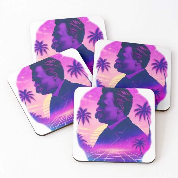 Item preview, Nietzsche Vaporwave Aesthetic Retro Philosophy Art Design designed and sold by Shoot-The-Moon.