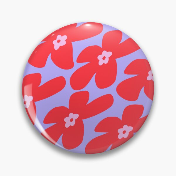 Item preview, Abstract Flowers Pattern 2d in summer purple red designed and sold by nineFlorals.