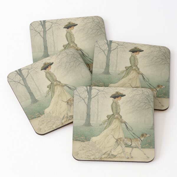 Item preview, Victorian Woman Walking a Greyhound designed and sold by Synthartik.