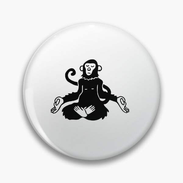 Item preview, Mindful Monkey – black Ink Art designed and sold by InkStation24.